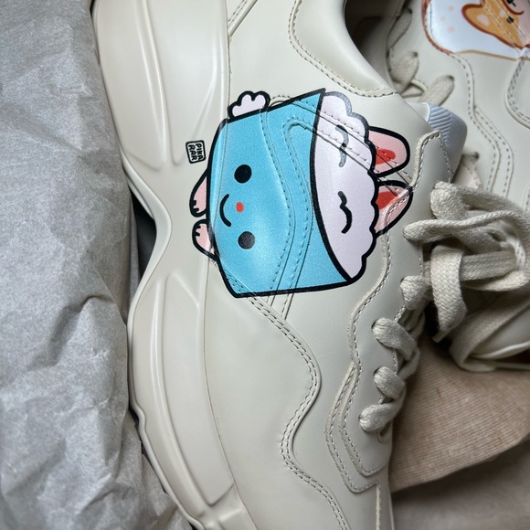 NIB GUCCI LIMITED EDITION APOLLO PIKARAR KAWAII SNEAKERS SIZE 36 - Picture 8 of 12